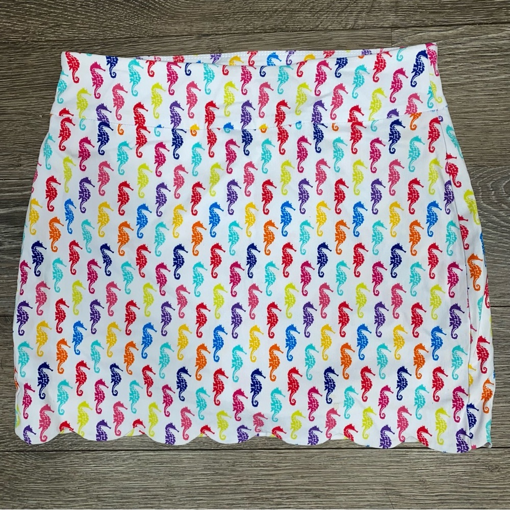 Attyre Colorful Seahorse Print Skort